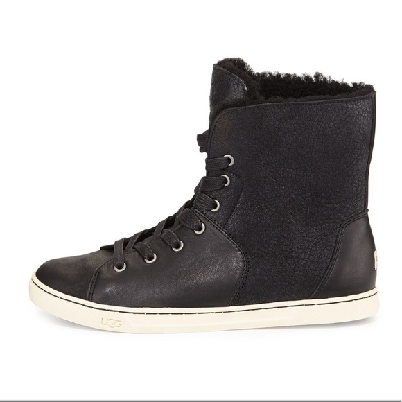 ugg high top sneakers with fur